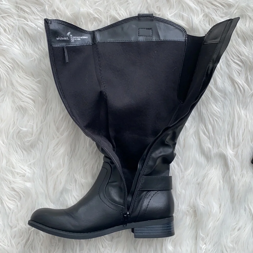 White Mountain | Faux Leather Black Boots